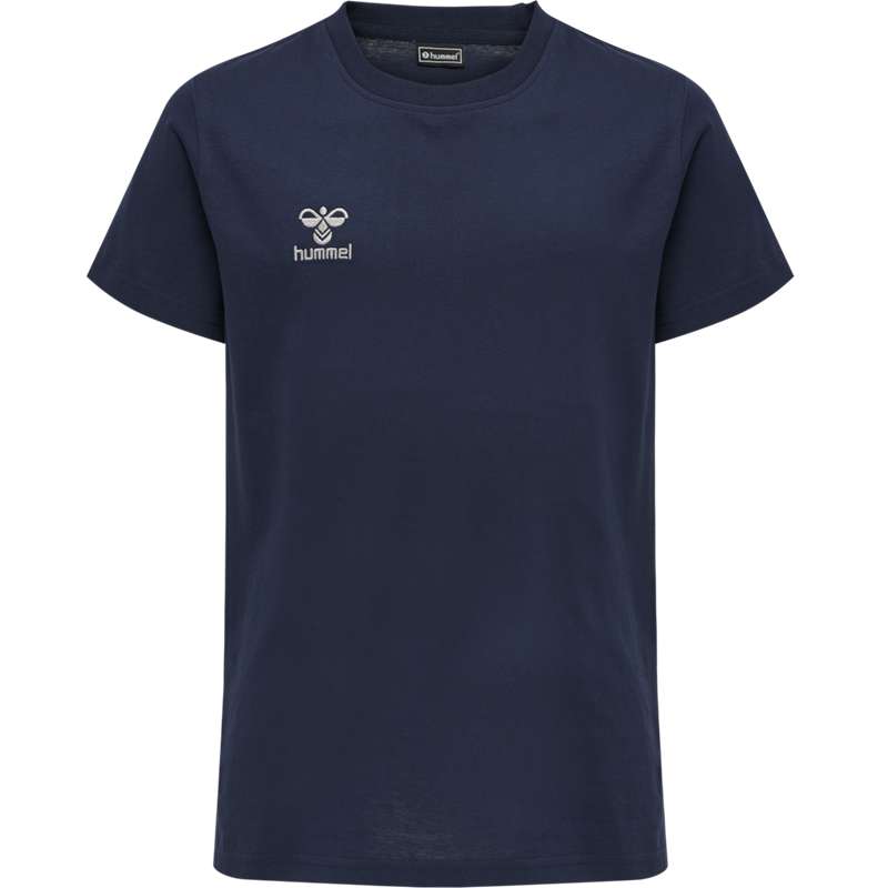 T Shirts Hummel Move Grid Cotton S/S Kid Enfant Bleu Marine | 027174-819