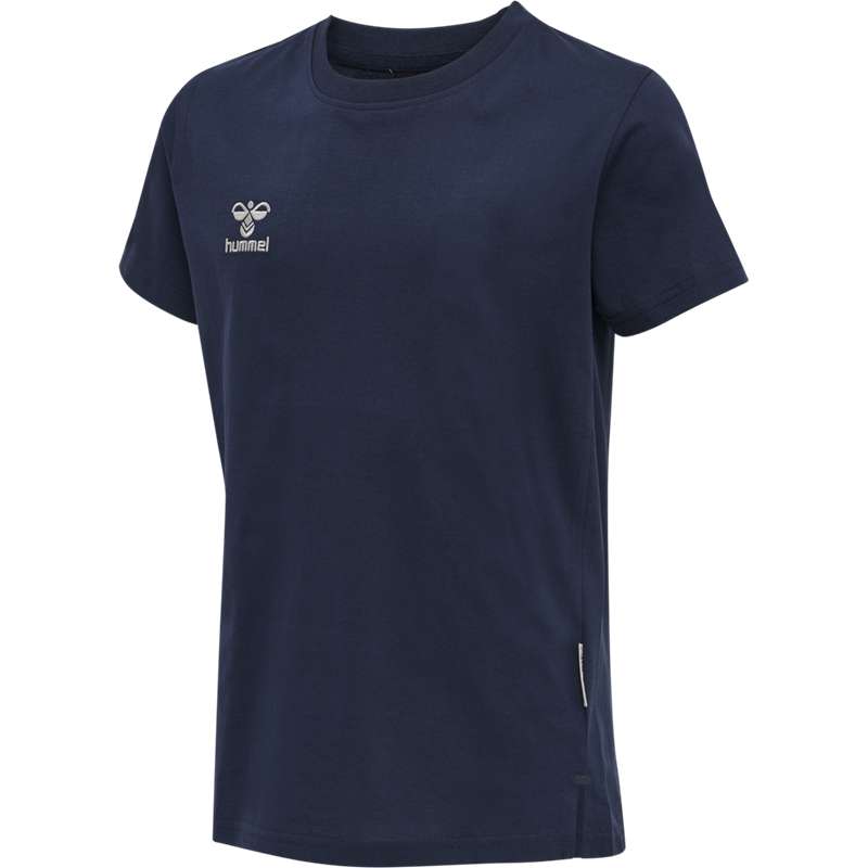 T Shirts Hummel Move Grid Cotton S/S Kid Enfant Bleu Marine | 027174-819