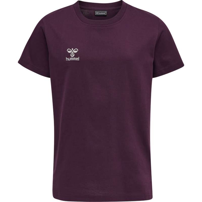 T Shirts Hummel Move Grid Cotton S/S Kid Enfant Fushia | 757522-455