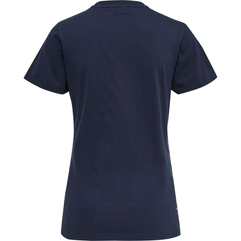 T Shirts Hummel Move Grid Cotton S/S Wom Femme Bleu Marine | 119313-464