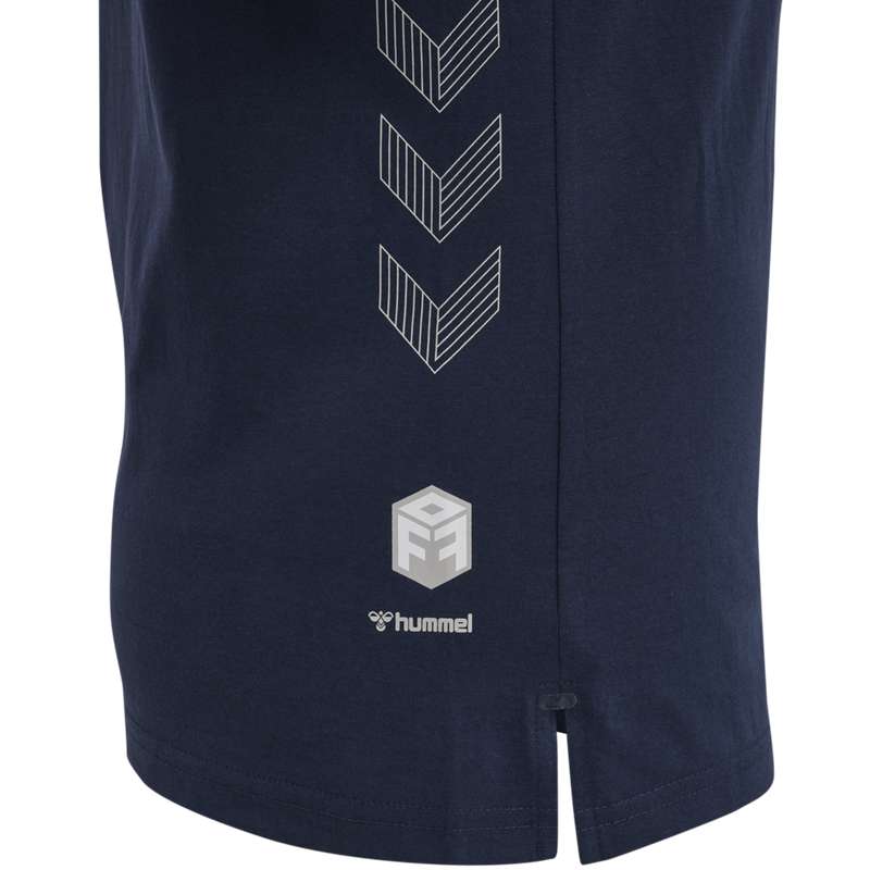 T Shirts Hummel Move Grid Cotton S/S Wom Femme Bleu Marine | 119313-464