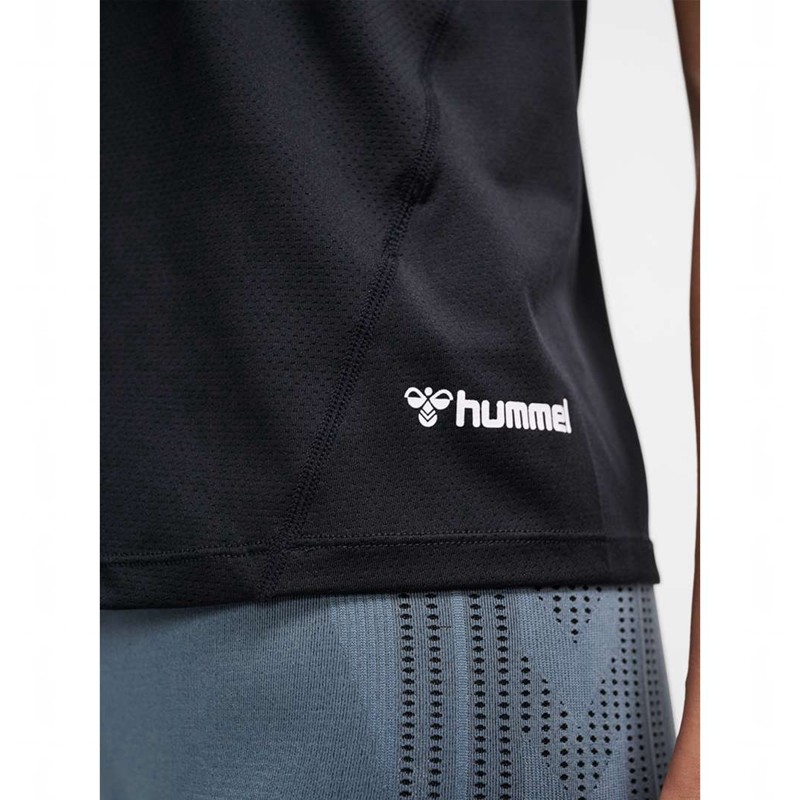 T Shirts Hummel Mt Aura Mesh Femme Noir | 272938-365