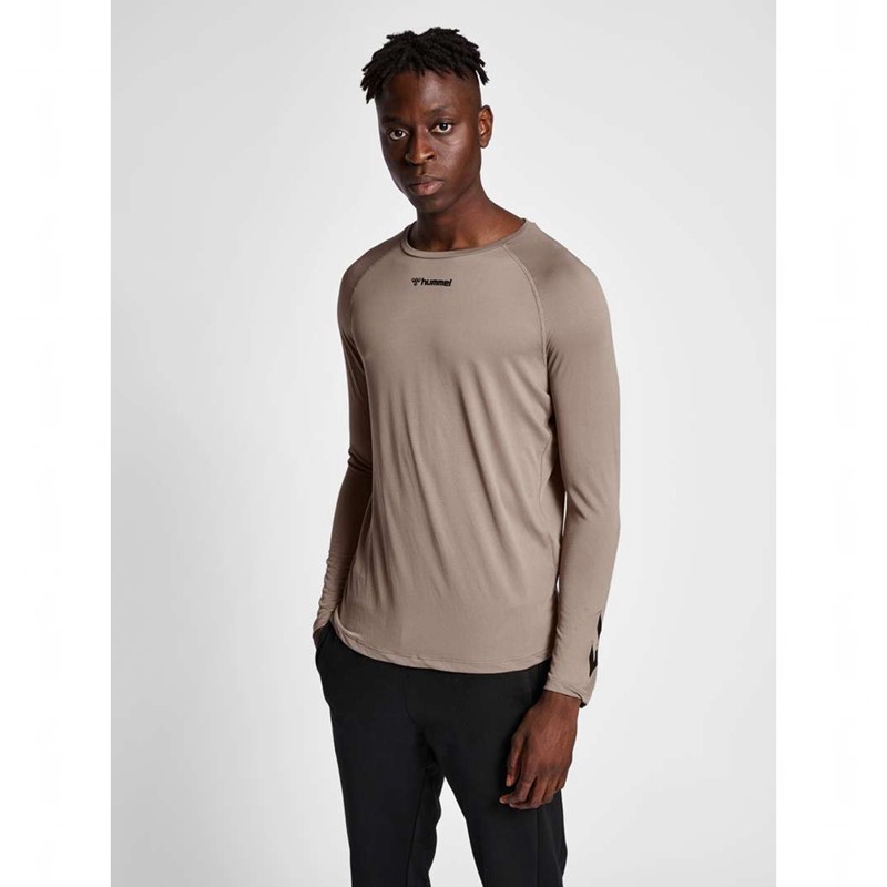 T Shirts Hummel Mt Bow L/S Homme Beige | 358227-688