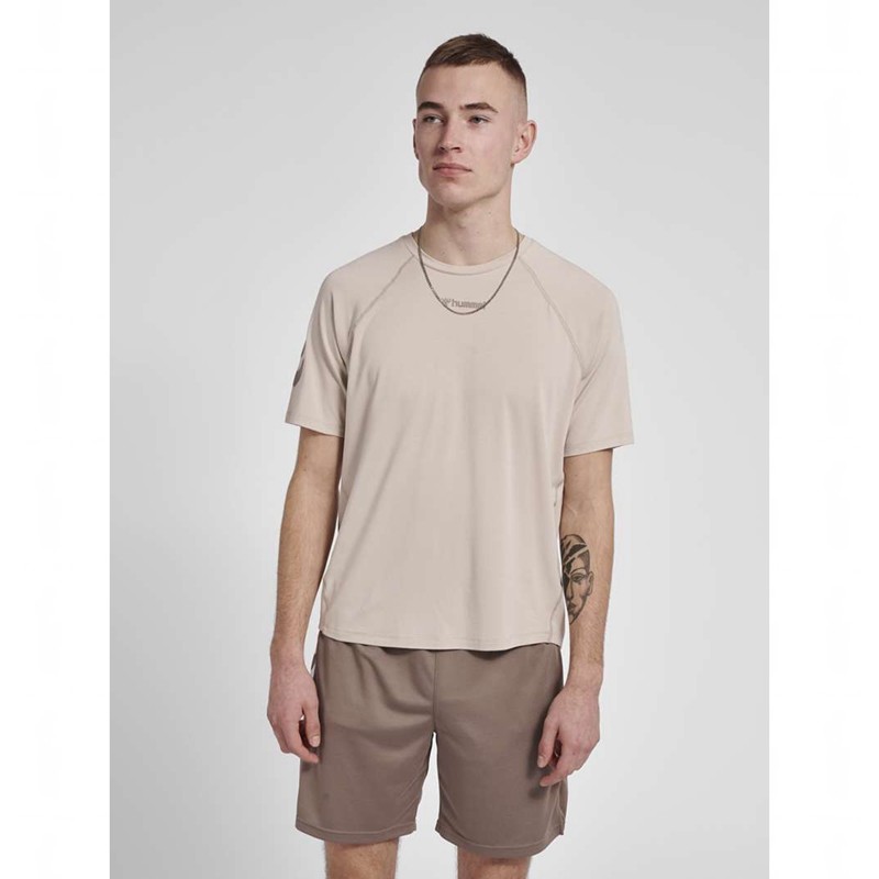 T Shirts Hummel Mt Laze Homme Beige | 206319-231
