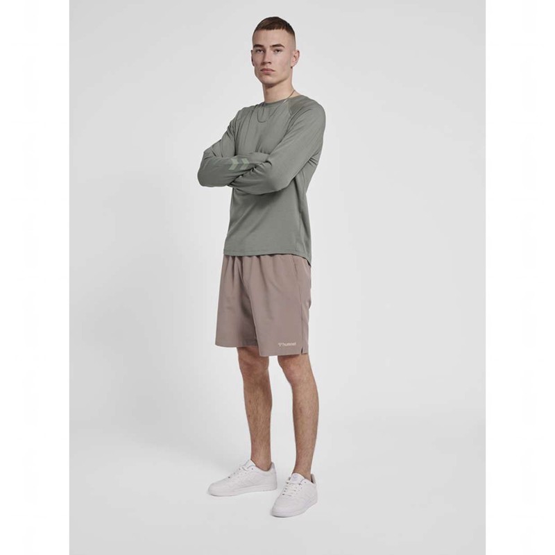 T Shirts Hummel Mt Laze L/S Homme Grise | 525996-463