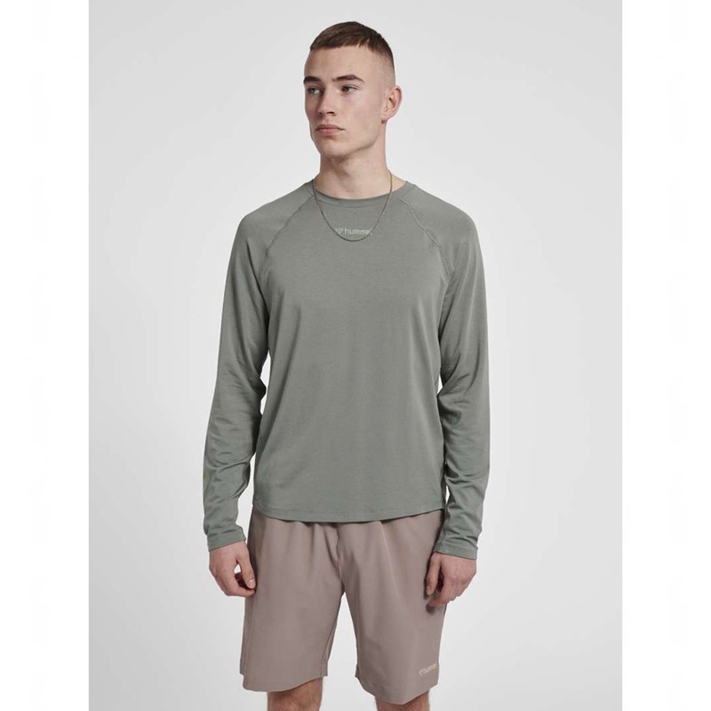 T Shirts Hummel Mt Laze L/S Homme Grise | 525996-463