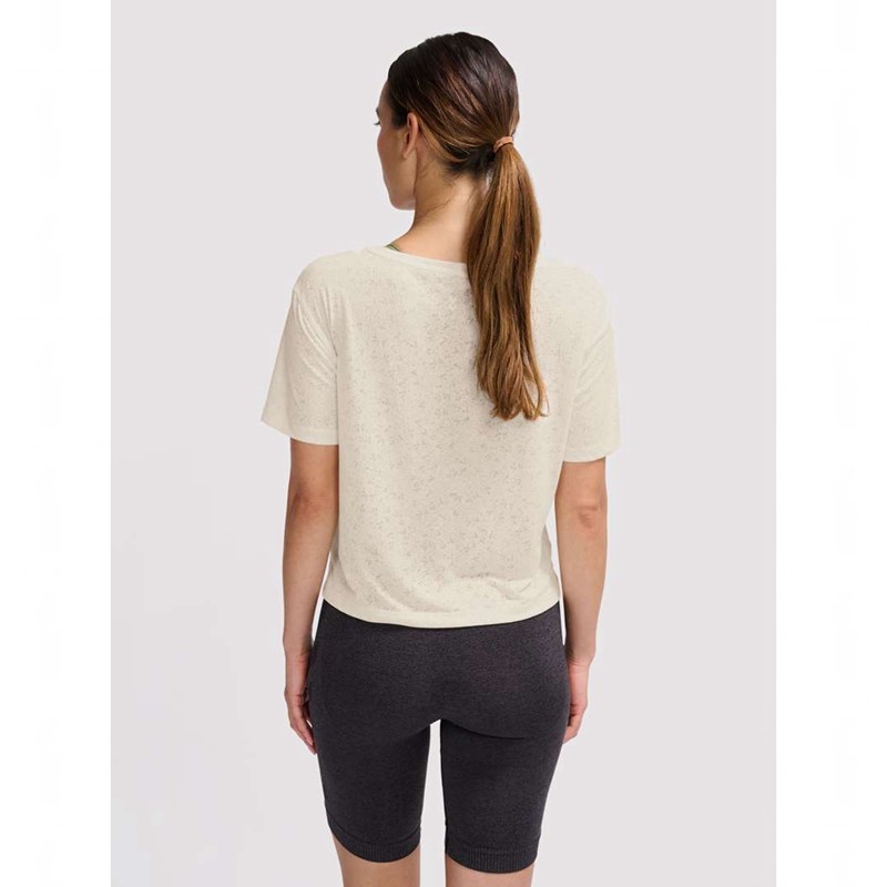 T Shirts Hummel Mt Light Burnout Femme Beige | 812578-471