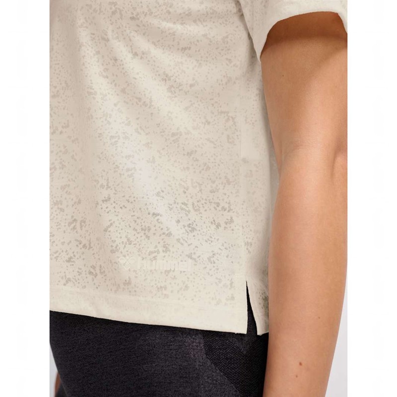 T Shirts Hummel Mt Light Burnout Femme Beige | 812578-471