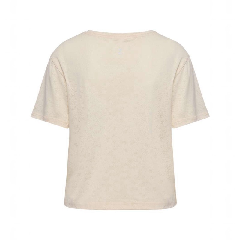 T Shirts Hummel Mt Light Burnout Femme Beige | 812578-471