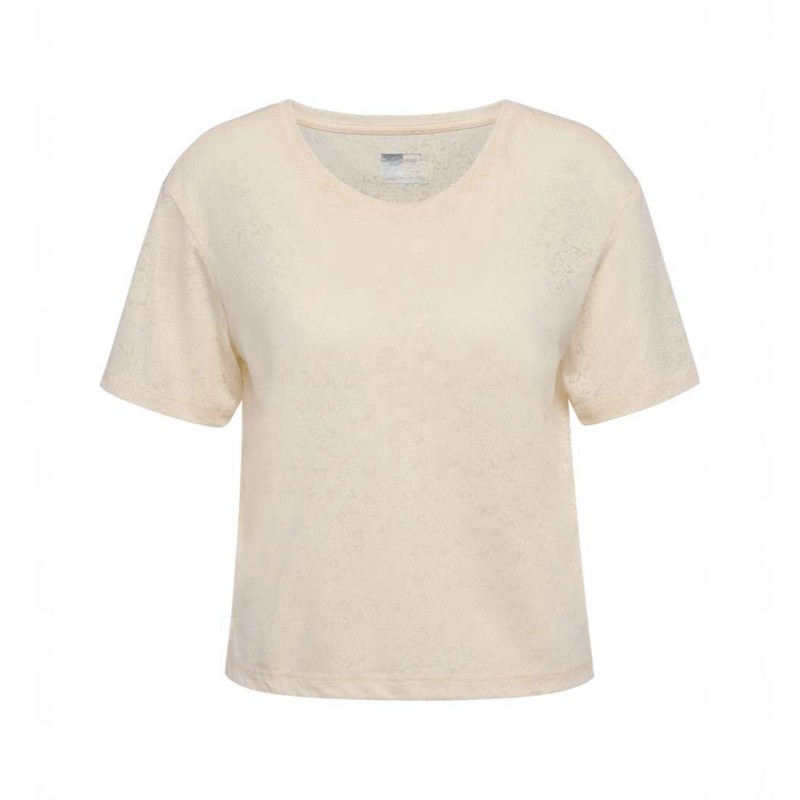 T Shirts Hummel Mt Light Burnout Femme Beige | 812578-471