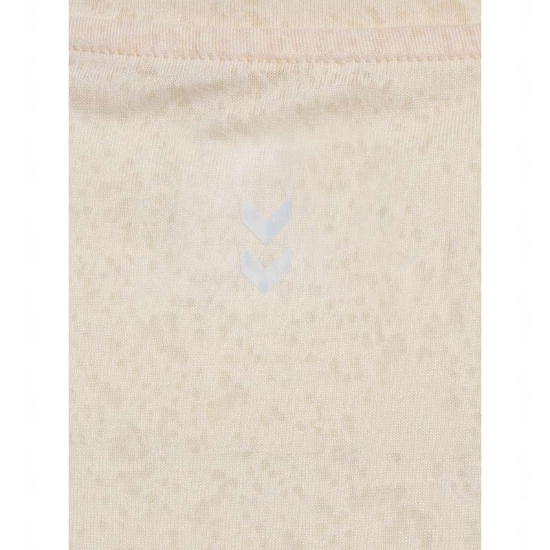 T Shirts Hummel Mt Light Burnout Femme Beige | 812578-471