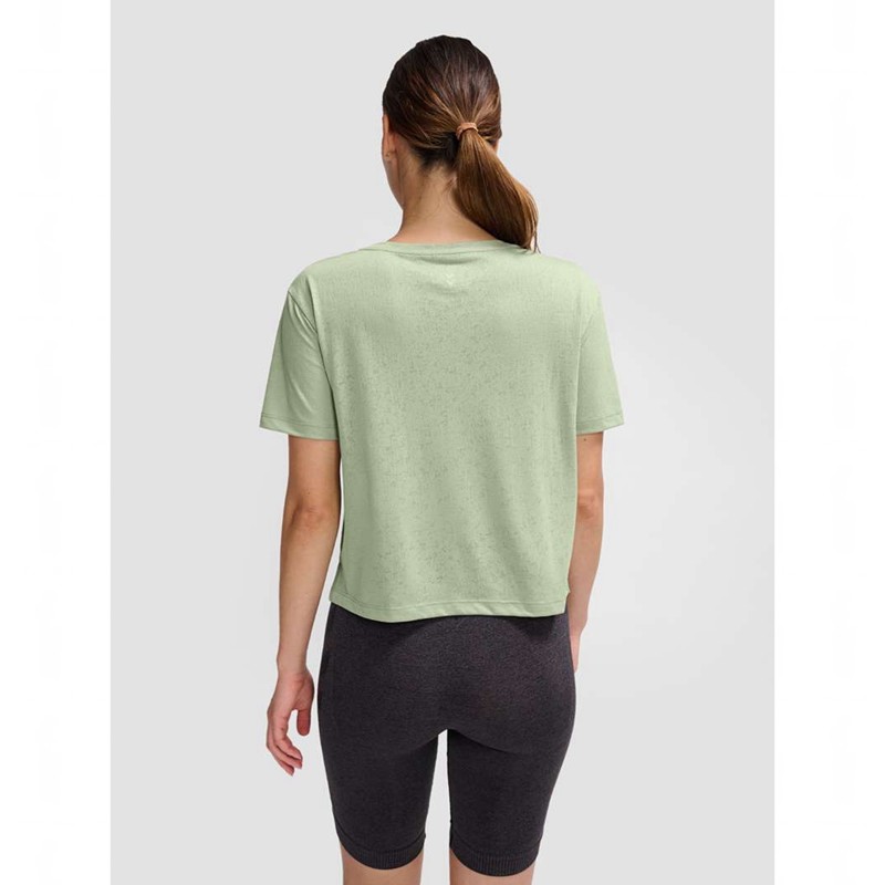 T Shirts Hummel Mt Light Burnout Femme Vert | 256144-201