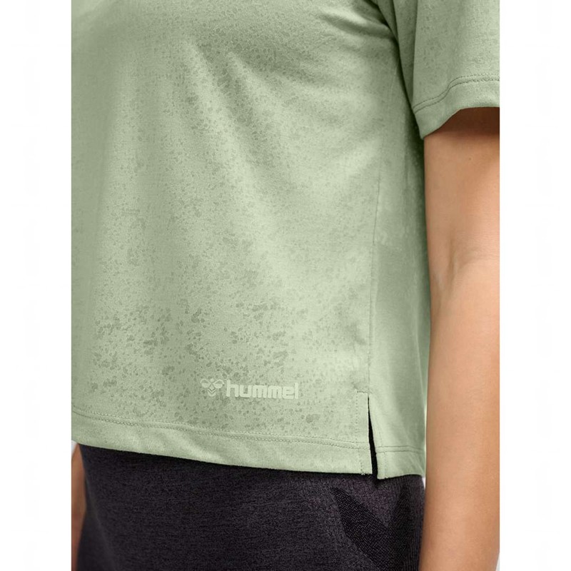 T Shirts Hummel Mt Light Burnout Femme Vert | 256144-201