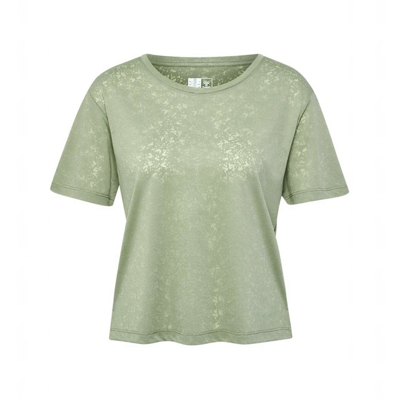 T Shirts Hummel Mt Light Burnout Femme Vert | 256144-201