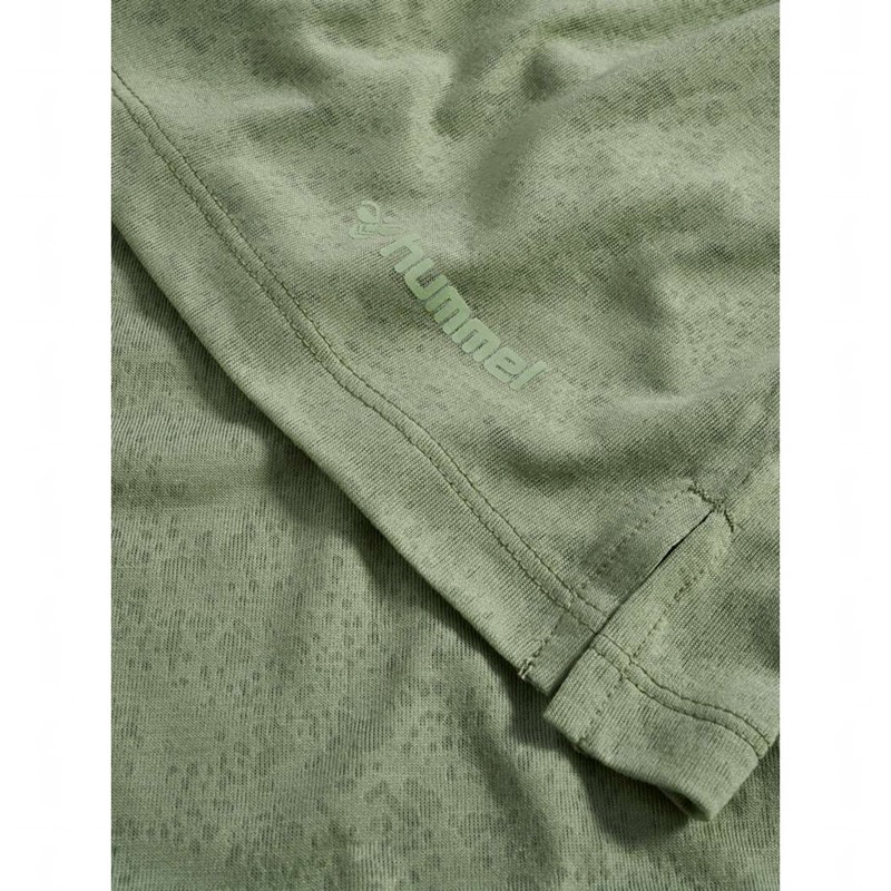 T Shirts Hummel Mt Light Burnout Femme Vert | 256144-201
