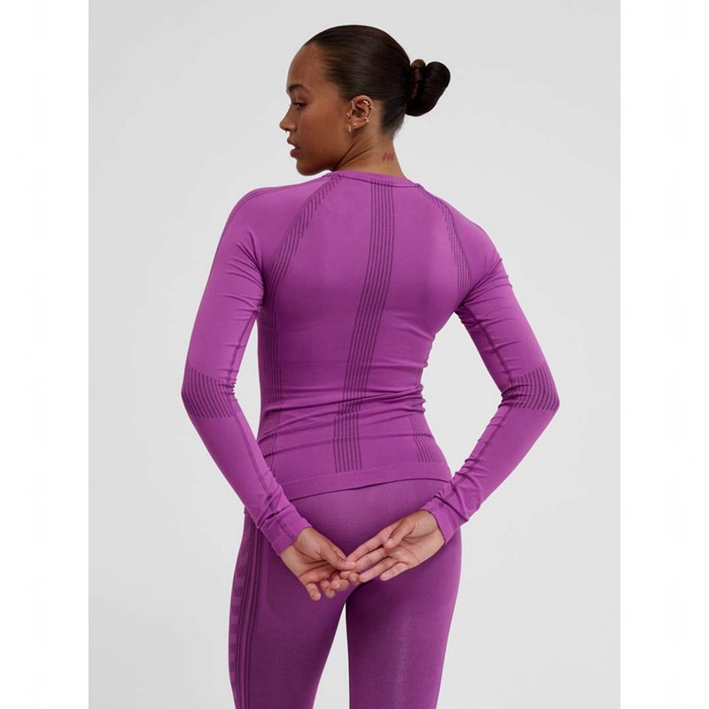 T Shirts Hummel Mt Shaping Seamless L/S Femme Violette | 709253-640