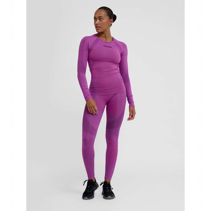 T Shirts Hummel Mt Shaping Seamless L/S Femme Violette | 709253-640