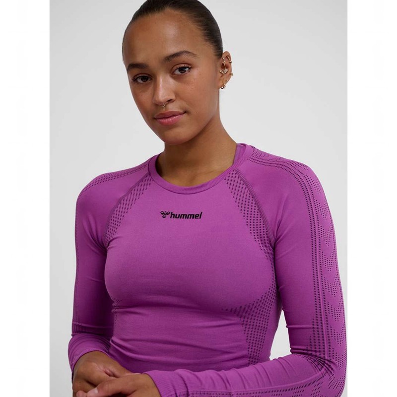 T Shirts Hummel Mt Shaping Seamless L/S Femme Violette | 709253-640