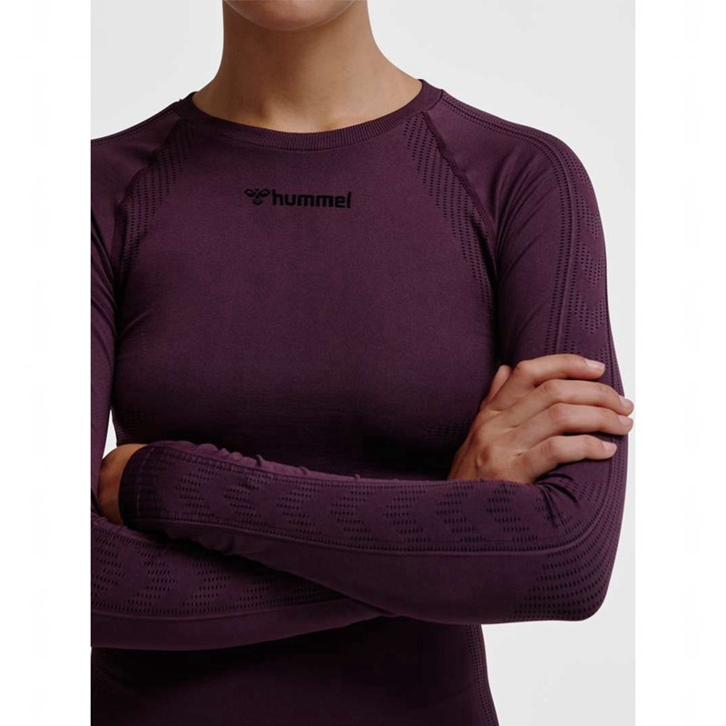T Shirts Hummel Mt Shaping Seamless L/S Femme Violette | 635415-044