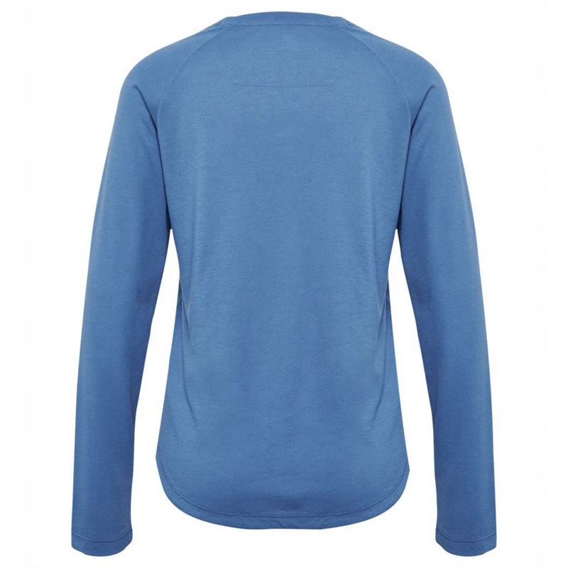 T Shirts Hummel Mt Vanja L/S Femme Bleu | 446545-976