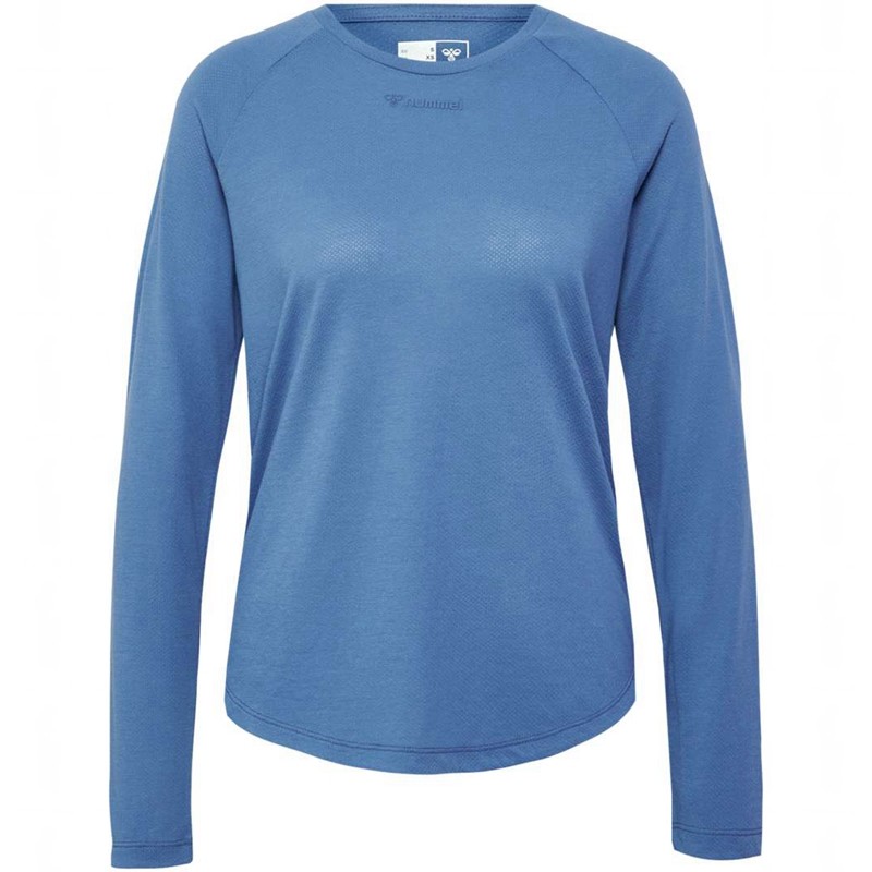 T Shirts Hummel Mt Vanja L/S Femme Bleu | 446545-976