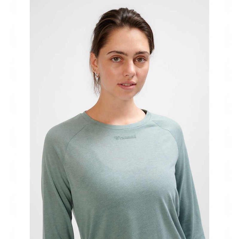 T Shirts Hummel Mt Vanja L/S Femme Grise | 080018-731