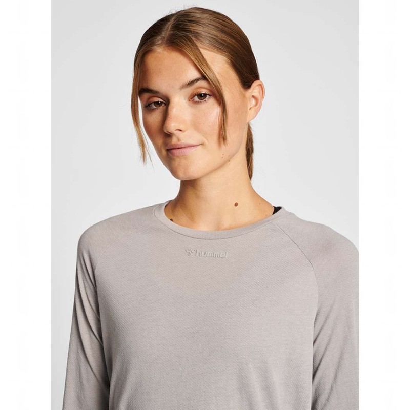 T Shirts Hummel Mt Vanja L/S Femme Grise | 794518-467