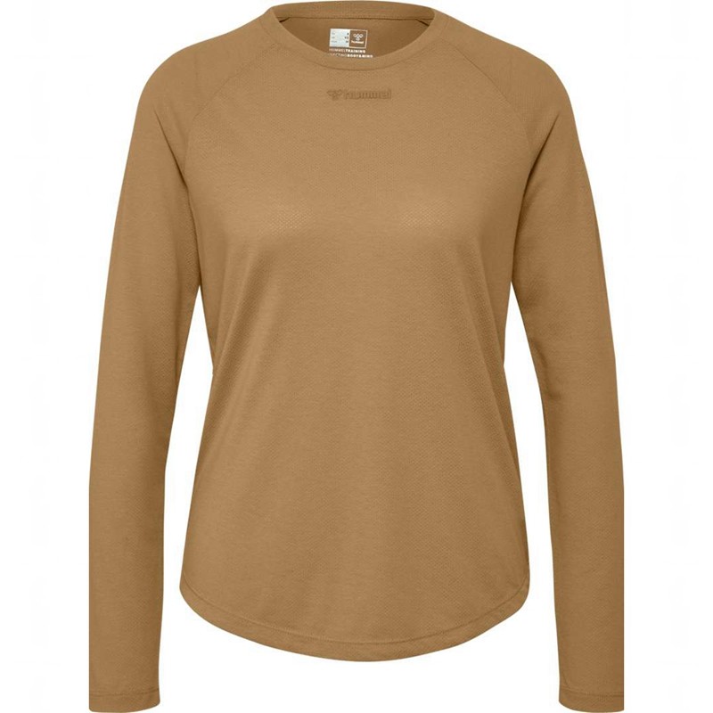 T Shirts Hummel Mt Vanja L/S Femme Marron | 134174-354