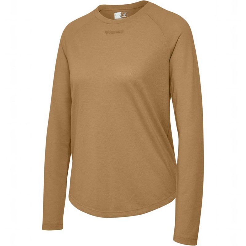T Shirts Hummel Mt Vanja L/S Femme Marron | 134174-354