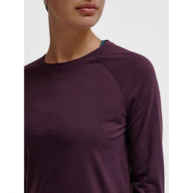 T Shirts Hummel Mt Vanja L/S Femme Violette | 831584-903