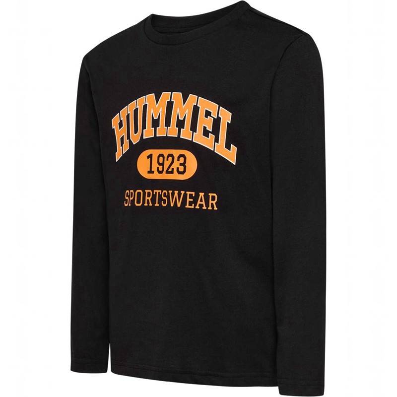 T Shirts Hummel Olde L/S Enfant Noir | 544335-692