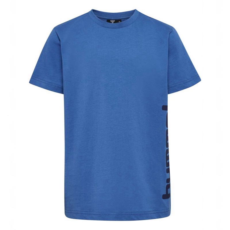 T Shirts Hummel Print S/S Enfant Bleu | 001390-664