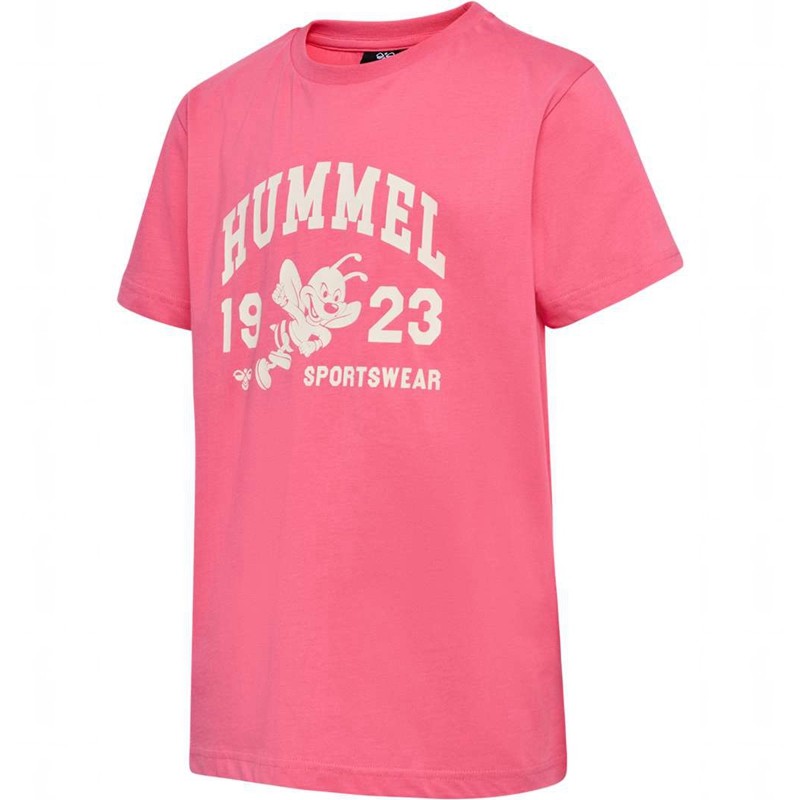 T Shirts Hummel Print S/S Enfant Rose | 975822-663