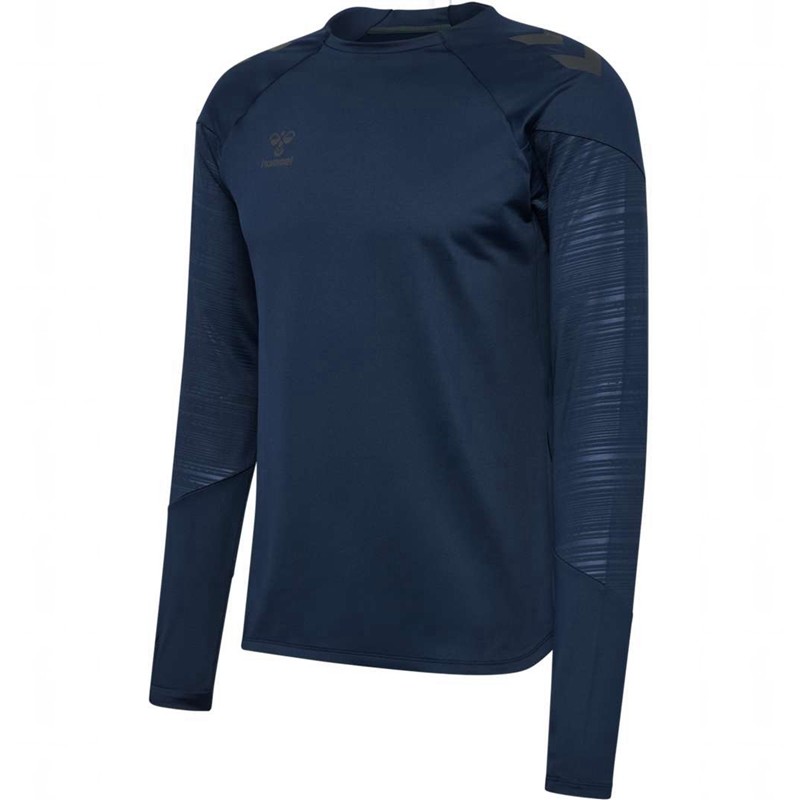T Shirts Hummel Pro Training Crew Sweat Homme Bleu Marine | 577152-027