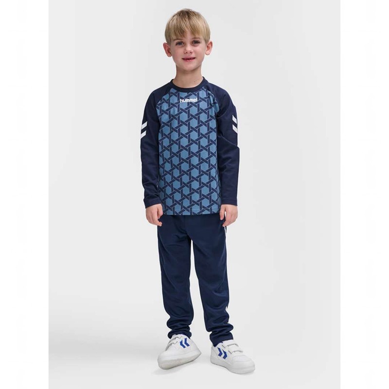 T Shirts Hummel Ps L/S Enfant Bleu | 407141-474
