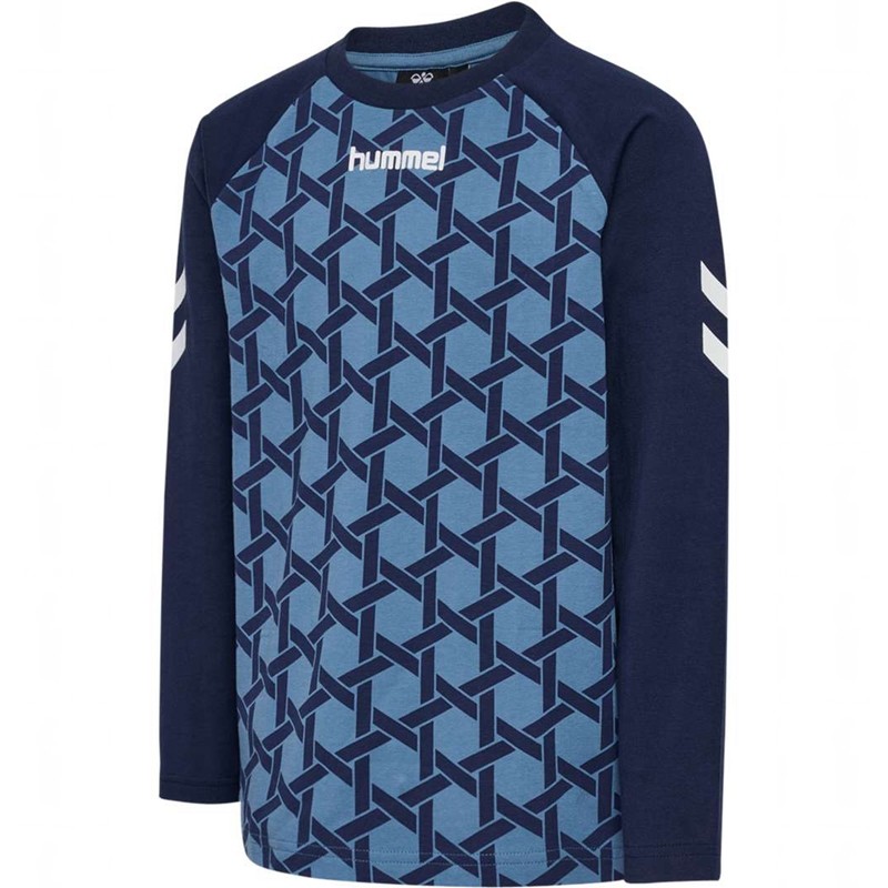 T Shirts Hummel Ps L/S Enfant Bleu | 407141-474
