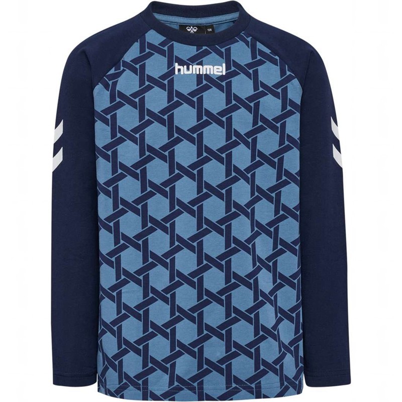 T Shirts Hummel Ps L/S Enfant Bleu | 407141-474