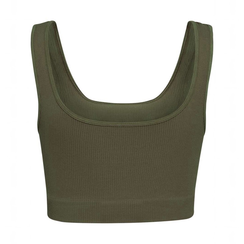 T Shirts Hummel Pulse Seamless Rib Femme Vert Olive | 826708-049