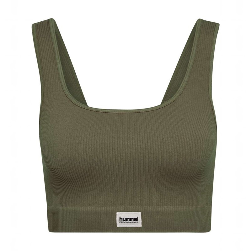 T Shirts Hummel Pulse Seamless Rib Femme Vert Olive | 826708-049