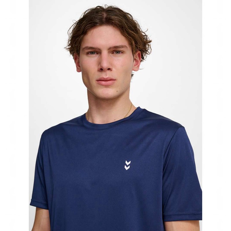 T Shirts Hummel Pulse Training S/S Homme Bleu Marine | 261590-178