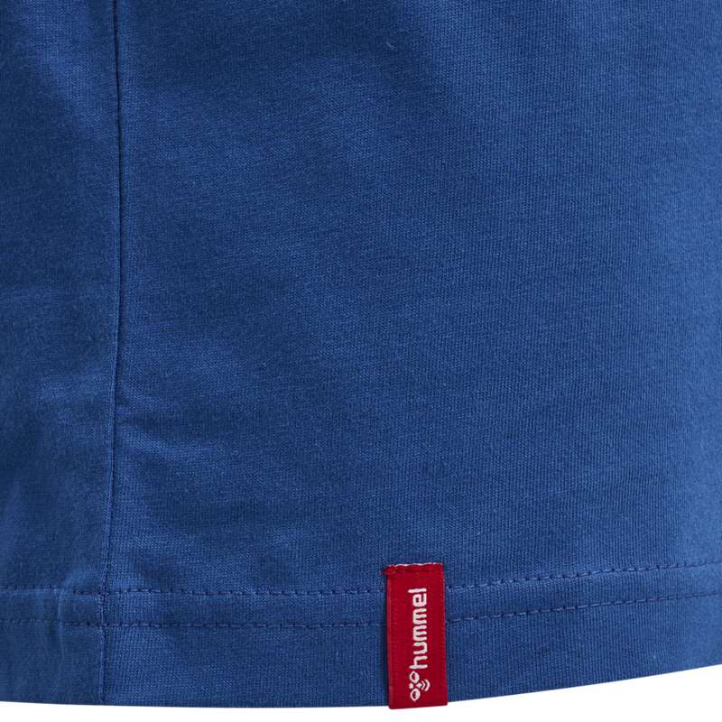 T Shirts Hummel Red Basic S/S Enfant Bleu | 100344-860