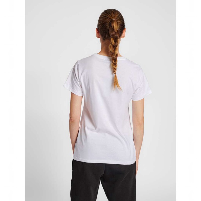 T Shirts Hummel Red Basic S/S Femme Blanche | 045787-277