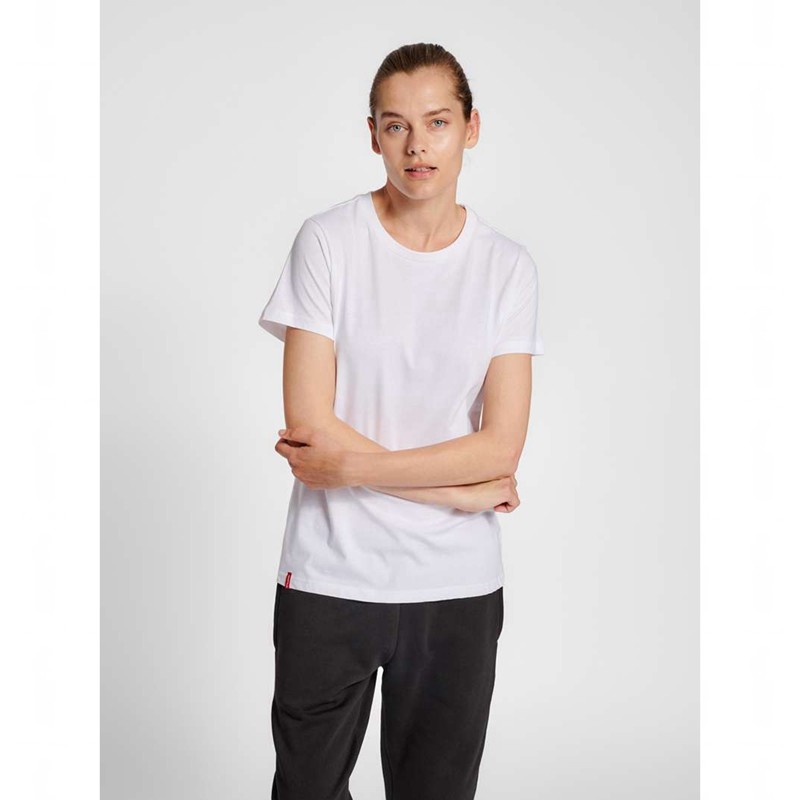 T Shirts Hummel Red Basic S/S Femme Blanche | 045787-277