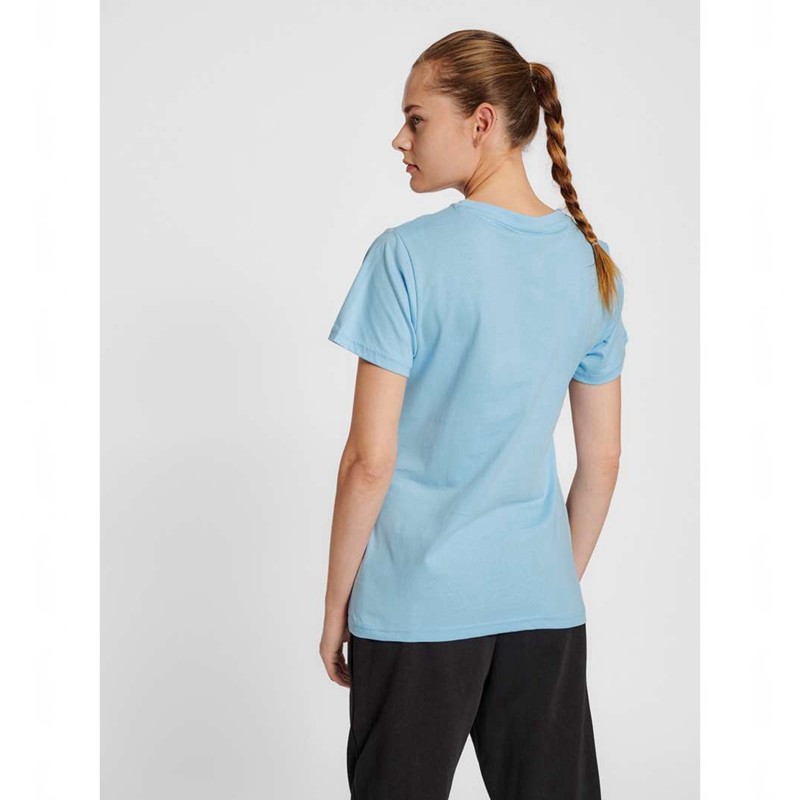 T Shirts Hummel Red Basic S/S Femme Bleu | 755398-418