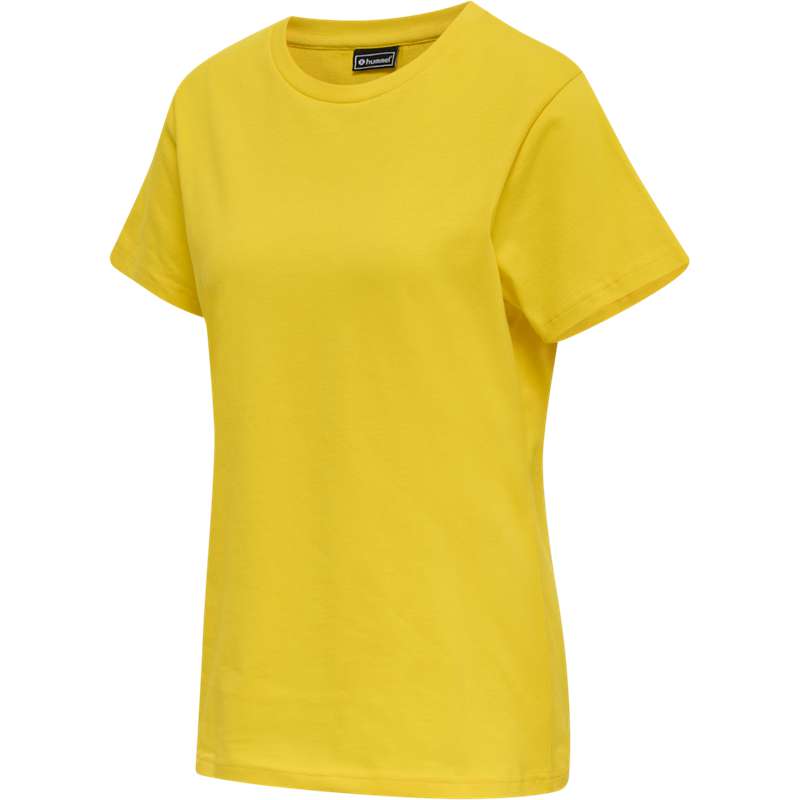T Shirts Hummel Red Basic S/S Femme Jaune | 836244-760