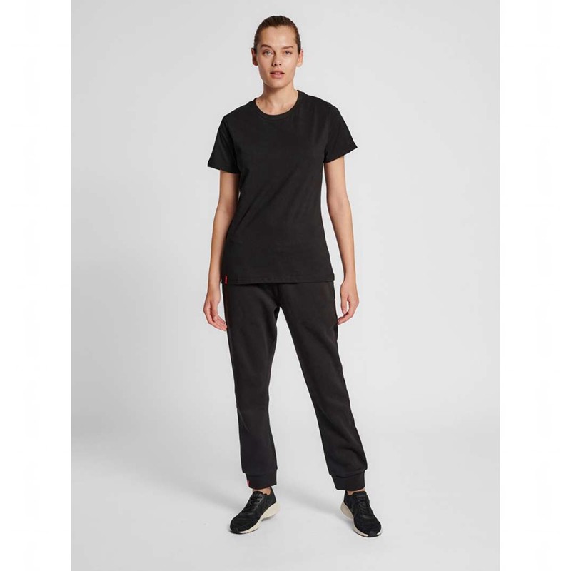 T Shirts Hummel Red Basic S/S Femme Noir | 676989-841