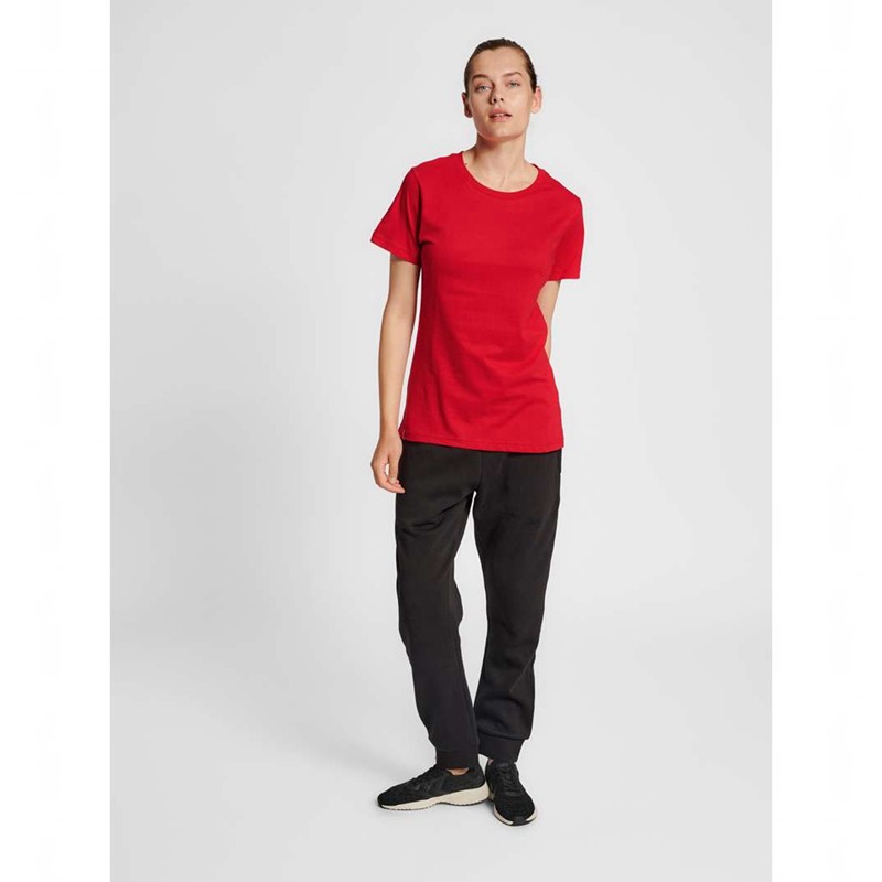 T Shirts Hummel Red Basic S/S Femme Rouge | 005579-684