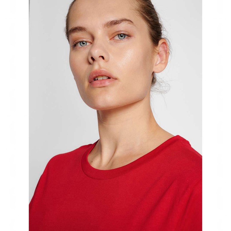T Shirts Hummel Red Basic S/S Femme Rouge | 005579-684