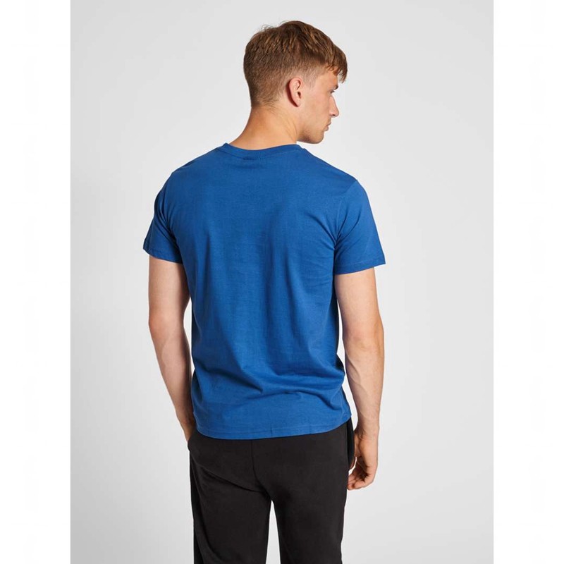 T Shirts Hummel Red Basic S/S Homme Bleu | 388910-847