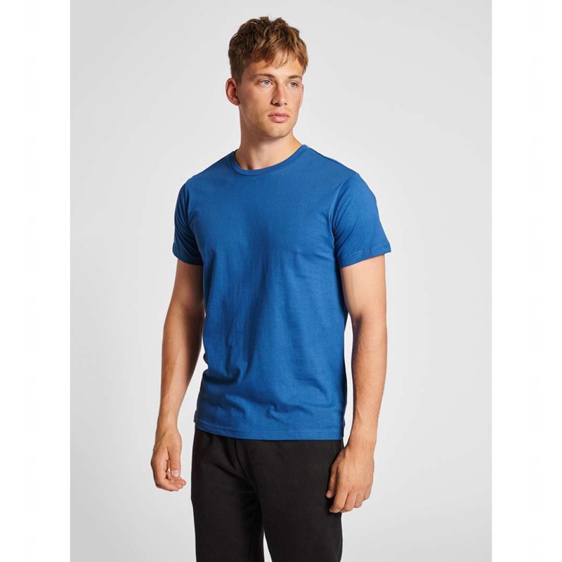 T Shirts Hummel Red Basic S/S Homme Bleu | 388910-847